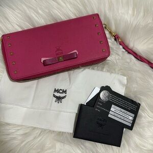 MCM Pink Studded Women's Wallet